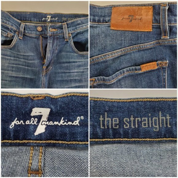 7FAM The Straight Tapered Leg Denim Jeans - Picture 7 of 9